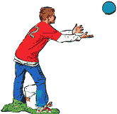 The player in the middle shouts 'catch' and the player is not allowed to catch the ball. If he shouts 'don’t catch', they must catch it.