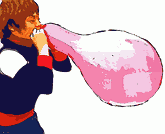 Blow up a balloon which is larger than the opponent's balloon.
