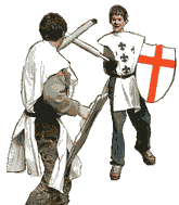 Some well padded non-dangerous swords should be produced for the various knight’s games.